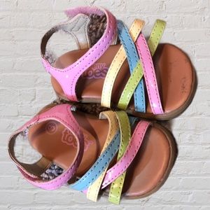 Tiny toes baby Sandals size 3 light wear colorful